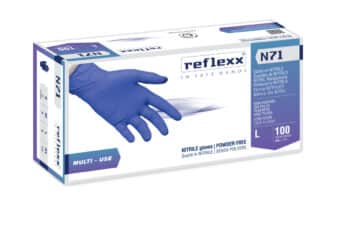 Hypoallergenic Powder Free Nitrile Gloves Reflexx N71 – g. 4.2 (M)